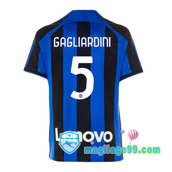 Magliago - Passione Maglie Thai Affidabili Basso Costo Online Shop | Maglia Inter Milan (GAGLIARDINI 5) Prima Nero Blu 2022/2023