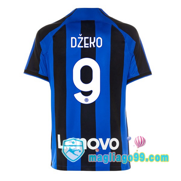 Magliago - Passione Maglie Thai Affidabili Basso Costo Online Shop | Maglia Inter Milan (DŽEKO 9) Prima Nero Blu 2022/2023