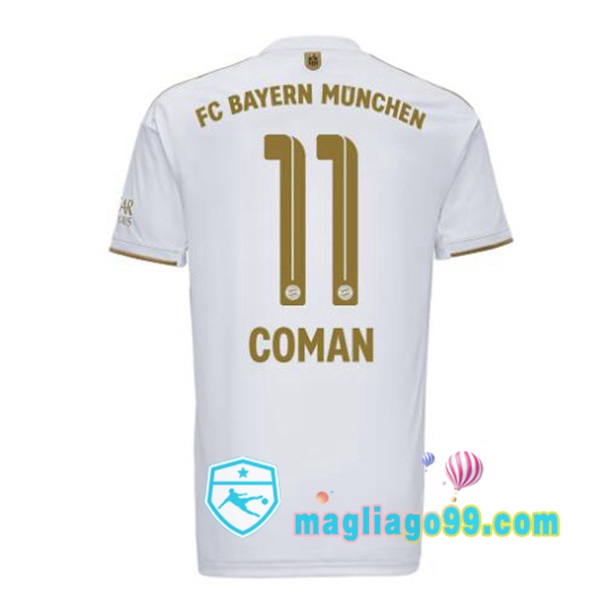 Magliago - Passione Maglie Thai Affidabili Basso Costo Online Shop | Maglia Calcio Bayern Monaco (Coman 11) Seconda Bianco 2022/2023