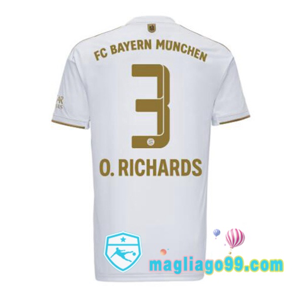 Magliago - Passione Maglie Thai Affidabili Basso Costo Online Shop | Maglia Calcio Bayern Monaco (O. Richards 3) Seconda Bianco 2022/2023