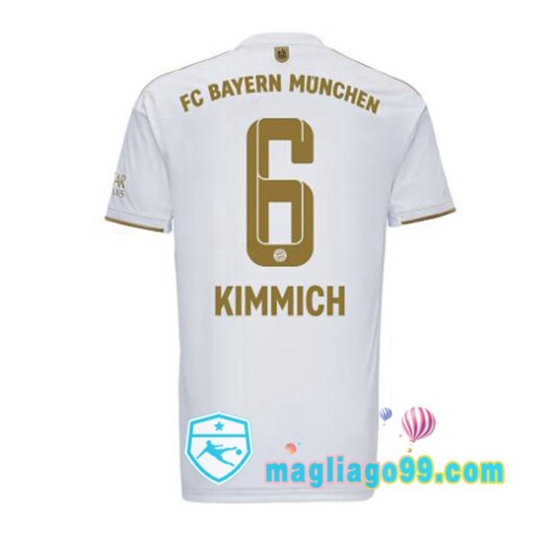 Magliago - Passione Maglie Thai Affidabili Basso Costo Online Shop | Maglia Calcio Bayern Monaco (Kimmich 6) Seconda Bianco 2022/2023