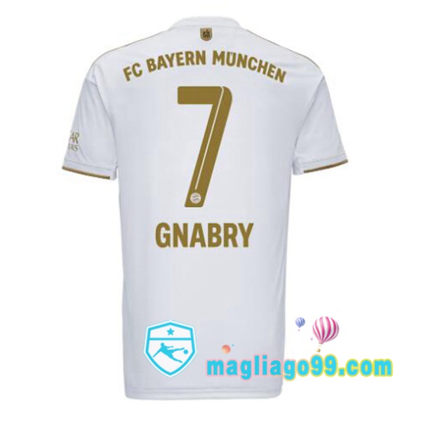Magliago - Passione Maglie Thai Affidabili Basso Costo Online Shop | Maglia Calcio Bayern Monaco (Gnabry 7) Seconda Bianco 2022/2023