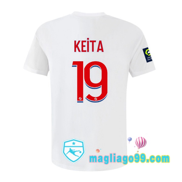 Magliago - Passione Maglie Thai Affidabili Basso Costo Online Shop | Maglia Calcio Lyon OL (KEITA 19) Prima Bianco 2022/2023