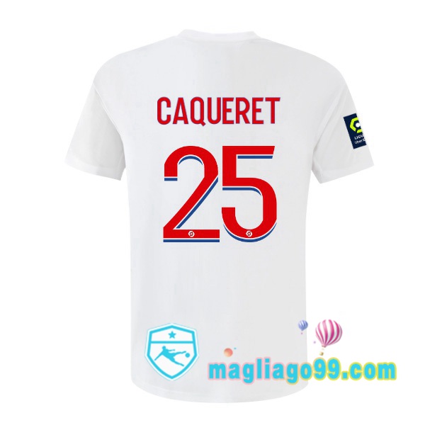 Magliago - Passione Maglie Thai Affidabili Basso Costo Online Shop | Maglia Calcio Lyon OL (CAQUERET 25) Prima Bianco 2022/2023