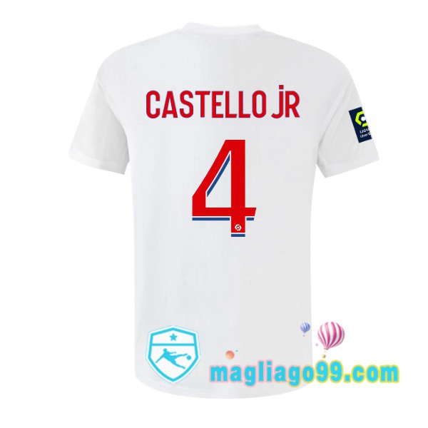 Magliago - Passione Maglie Thai Affidabili Basso Costo Online Shop | Maglia Calcio Lyon OL (CASTELLO JR 4) Prima Bianco 2022/2023