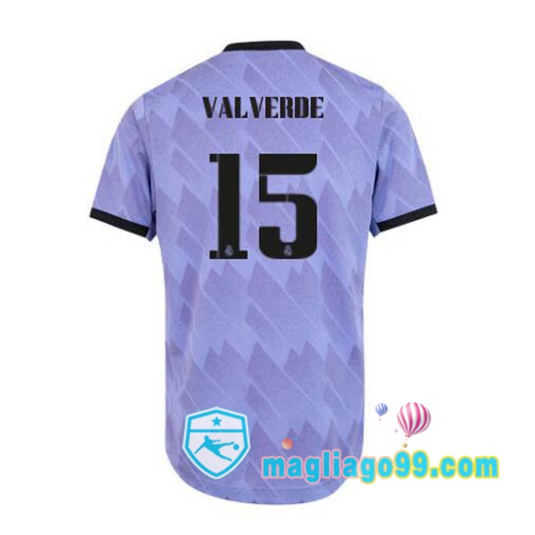 Magliago - Passione Maglie Thai Affidabili Basso Costo Online Shop | Maglia Calcio Real Madrid (Valverde 15) Seconda Porpora 2022/2023