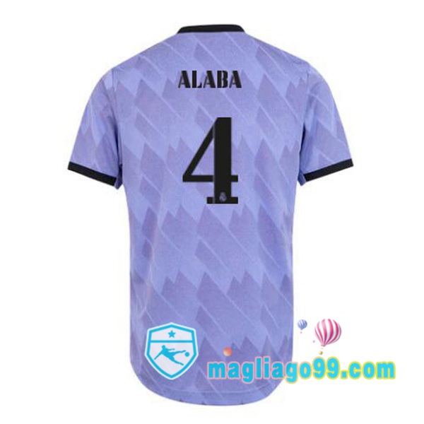Magliago - Passione Maglie Thai Affidabili Basso Costo Online Shop | Maglia Calcio Real Madrid (Alaba 4) Seconda Porpora 2022/2023