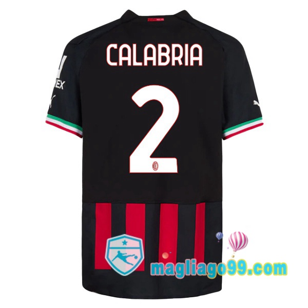 Magliago - Passione Maglie Thai Affidabili Basso Costo Online Shop | Maglia Calcio AC Milan (CALABRIA 2) Prima Rosso 2022/2023