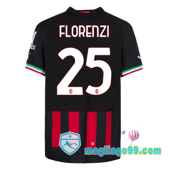Magliago - Passione Maglie Thai Affidabili Basso Costo Online Shop | Maglia Calcio AC Milan (FLORENZI 25) Prima Rosso 2022/2023