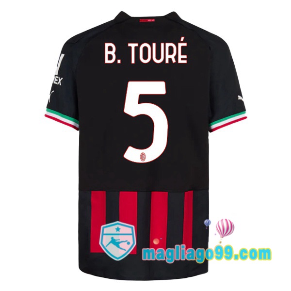 Magliago - Passione Maglie Thai Affidabili Basso Costo Online Shop | Maglia Calcio AC Milan (B. TOURÉ 5) Prima Rosso 2022/2023