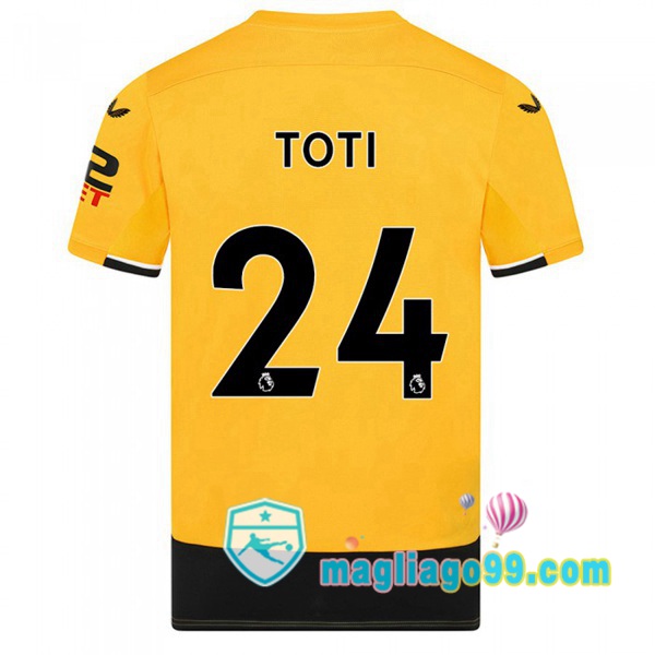 Magliago - Passione Maglie Thai Affidabili Basso Costo Online Shop | Maglia Calcio Wolves (TOTI 24) Prima Giallo 2022/2023