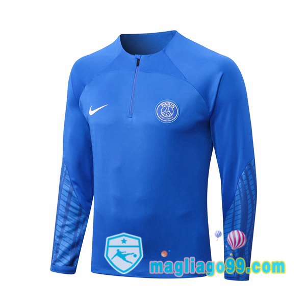 Magliago - Passione Maglie Thai Affidabili Basso Costo Online Shop | Felpa Calcio Paris PSG Blu 2022/2023
