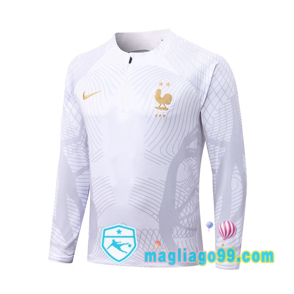 Magliago - Passione Maglie Thai Affidabili Basso Costo Online Shop | Felpa Calcio Francia Bianco 2022/2023