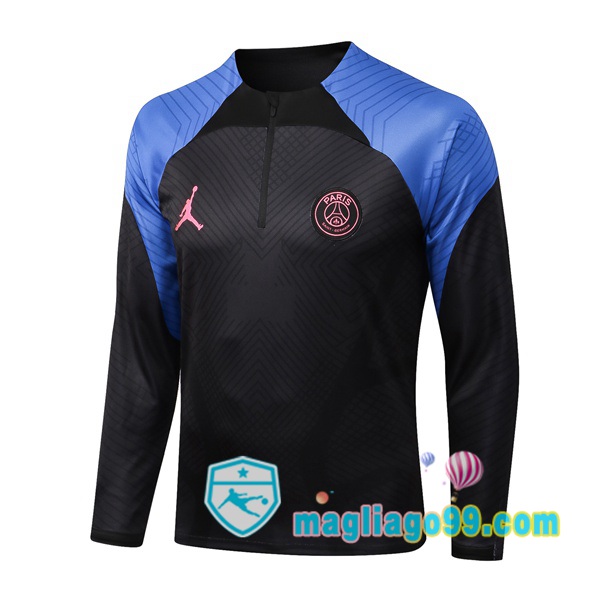 Magliago - Passione Maglie Thai Affidabili Basso Costo Online Shop | Felpa Calcio Paris PSG Nero Blu 2022/2023