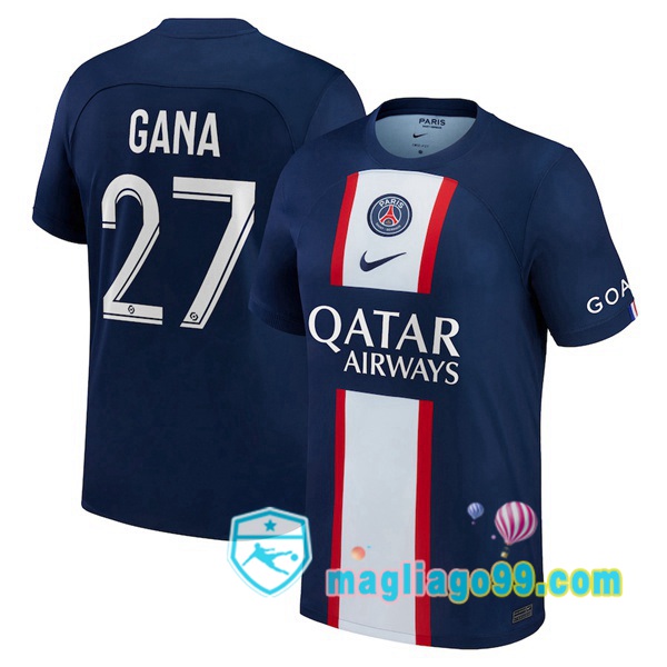 Magliago - Passione Maglie Thai Affidabili Basso Costo Online Shop | Maglia Calcio Paris PSG (Gana 27) Prima Blu Royal 2022/2023