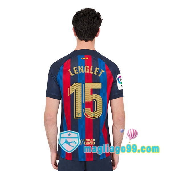 Magliago - Passione Maglie Thai Affidabili Basso Costo Online Shop | Maglia Calcio FC Barcellona (Clément Lenglet 15) Prima Rosso Blu 2022/2023