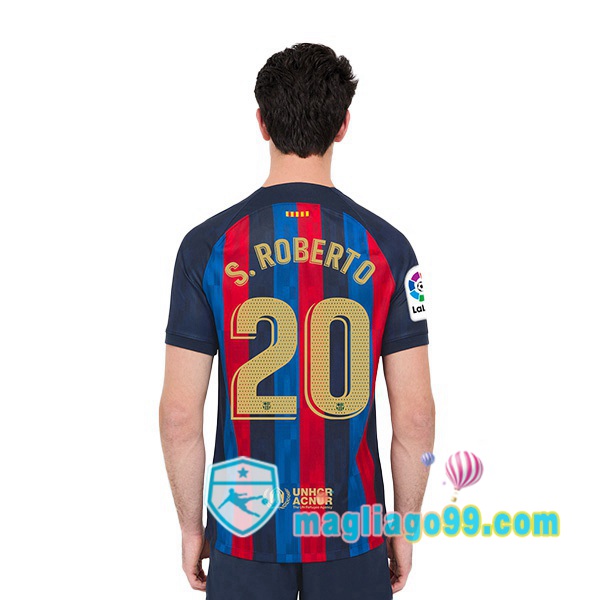 Magliago - Passione Maglie Thai Affidabili Basso Costo Online Shop | Maglia Calcio FC Barcellona (Sergi Roberto 20) Prima Rosso Blu 2022/2023