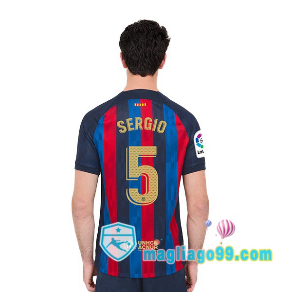 Magliago - Passione Maglie Thai Affidabili Basso Costo Online Shop | Maglia Calcio FC Barcellona (Sergio 5) Prima Rosso Blu 2022/2023