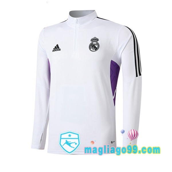 Magliago - Passione Maglie Thai Affidabili Basso Costo Online Shop | Felpa Calcio Real Madrid Bianco 2022/2023