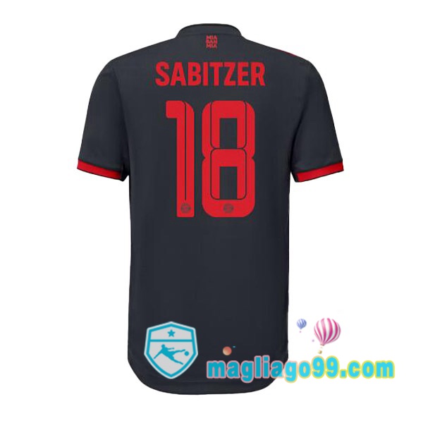 Magliago - Passione Maglie Thai Affidabili Basso Costo Online Shop | Maglia Bayern Monaco (Sabitzer 18) Terza Nero 2022/2023
