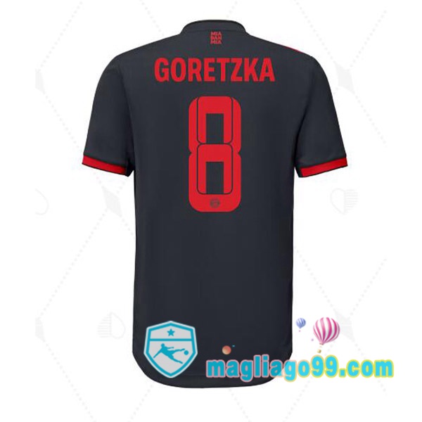 Magliago - Passione Maglie Thai Affidabili Basso Costo Online Shop | Maglia Bayern Monaco (Goretzka 8) Terza Nero 2022/2023