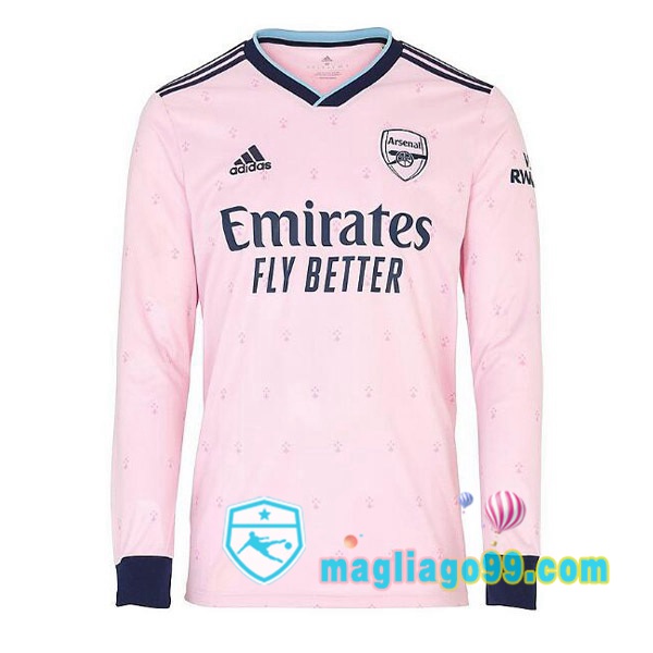 Magliago - Passione Maglie Thai Affidabili Basso Costo Online Shop | Maglia Arsenal Terza Maniche Lunghe Rosa 2022/2023
