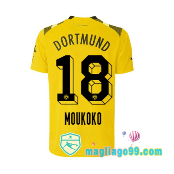 Magliago - Passione Maglie Thai Affidabili Basso Costo Online Shop | Maglia Dortmund BVB (Moukoko 18) CUP Giallo 2022/2023