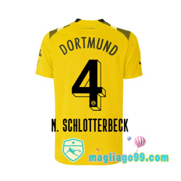 Magliago - Passione Maglie Thai Affidabili Basso Costo Online Shop | Maglia Dortmund BVB (N. Schlotterbeck 4) CUP Giallo 2022/2023