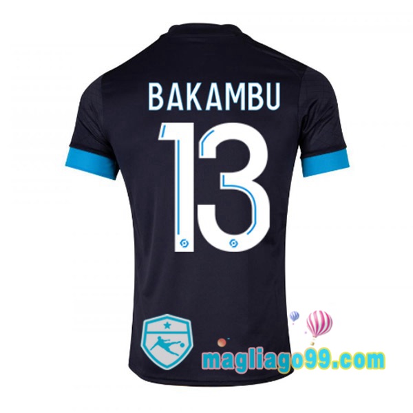 Magliago - Passione Maglie Thai Affidabili Basso Costo Online Shop | Maglia Marsiglia OM (BAKAMBU 13) Seconda Nero 2022/2023