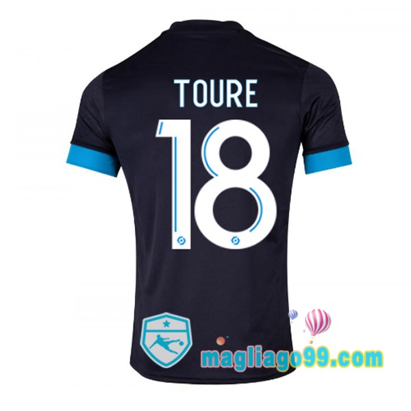 Magliago - Passione Maglie Thai Affidabili Basso Costo Online Shop | Maglia Marsiglia OM (TOURE 18) Seconda Nero 2022/2023