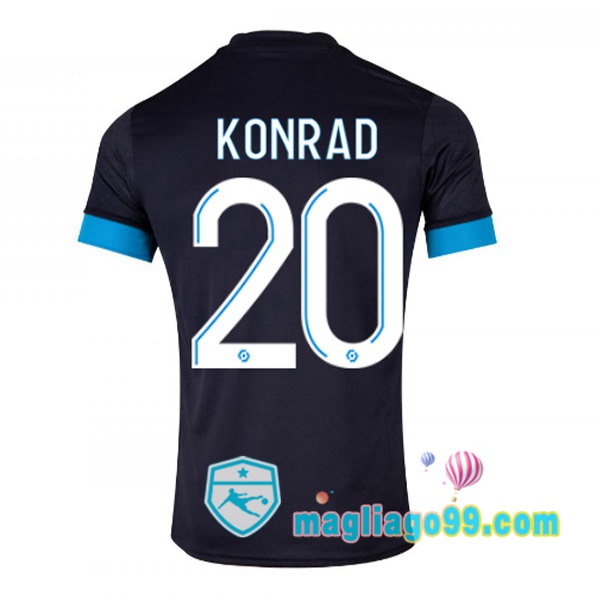 Magliago - Passione Maglie Thai Affidabili Basso Costo Online Shop | Maglia Marsiglia OM (KONRAD 20) Seconda Nero 2022/2023