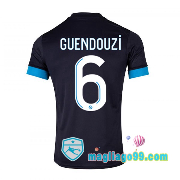 Magliago - Passione Maglie Thai Affidabili Basso Costo Online Shop | Maglia Marsiglia OM (GUENDOUZI 6) Seconda Nero 2022/2023