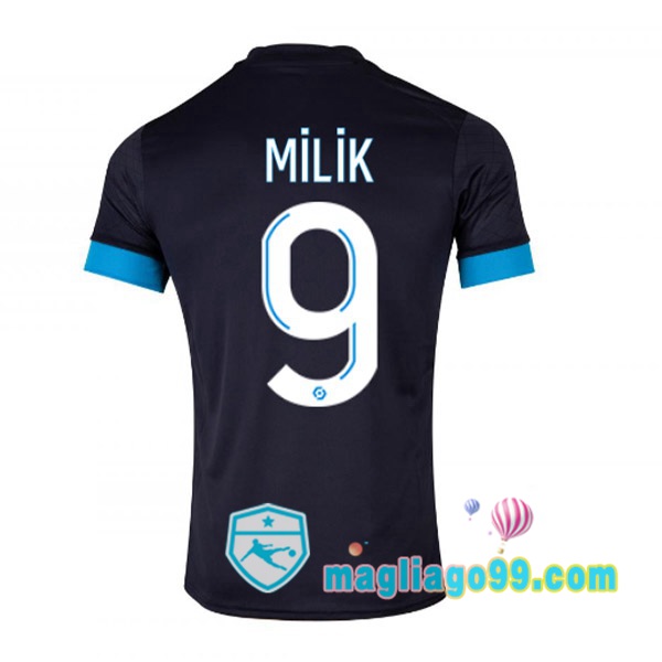 Magliago - Passione Maglie Thai Affidabili Basso Costo Online Shop | Maglia Marsiglia OM (MILIK 9) Seconda Nero 2022/2023