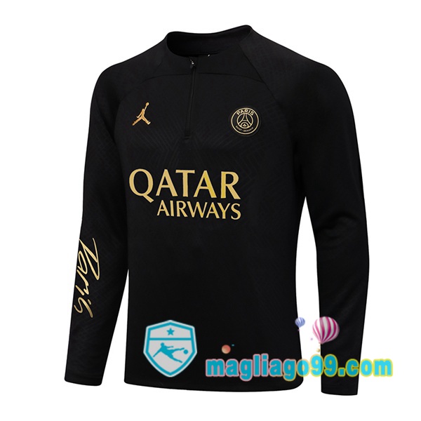 Magliago - Passione Maglie Thai Affidabili Basso Costo Online Shop | Felpa Calcio Paris PSG Nero 2022/2023