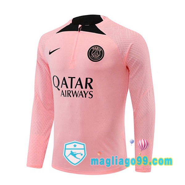 Magliago - Passione Maglie Thai Affidabili Basso Costo Online Shop | Felpa Calcio Paris PSG Rosa 2022/2023