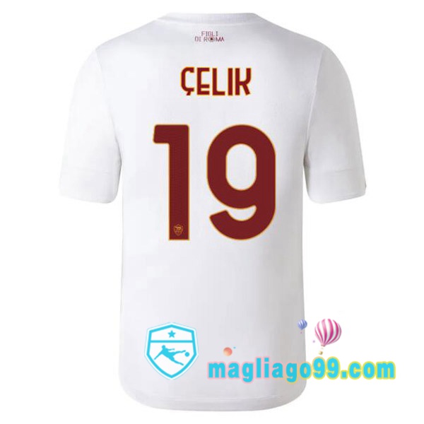 Magliago - Passione Maglie Thai Affidabili Basso Costo Online Shop | Maglia AS Roma (ÇELIK 19) Seconda Bianco 2022/2023