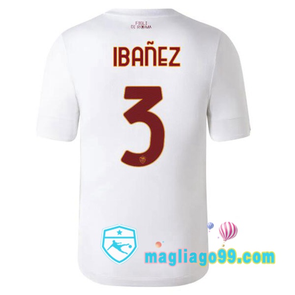 Magliago - Passione Maglie Thai Affidabili Basso Costo Online Shop | Maglia AS Roma (IBAÑEZ 3) Seconda Bianco 2022/2023