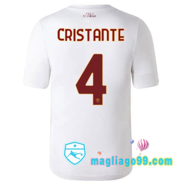 Magliago - Passione Maglie Thai Affidabili Basso Costo Online Shop | Maglia AS Roma (CRISTANTE 4) Seconda Bianco 2022/2023