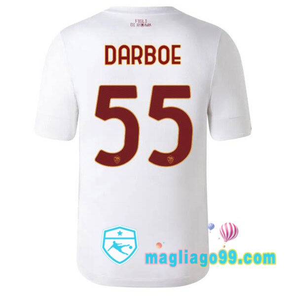 Magliago - Passione Maglie Thai Affidabili Basso Costo Online Shop | Maglia AS Roma (DARBOE 55) Seconda Bianco 2022/2023