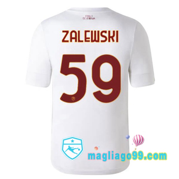 Magliago - Passione Maglie Thai Affidabili Basso Costo Online Shop | Maglia AS Roma (ZALEWSKI 59) Seconda Bianco 2022/2023
