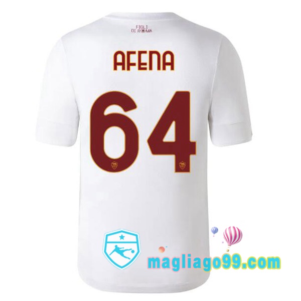 Magliago - Passione Maglie Thai Affidabili Basso Costo Online Shop | Maglia AS Roma (AFENA 64) Seconda Bianco 2022/2023