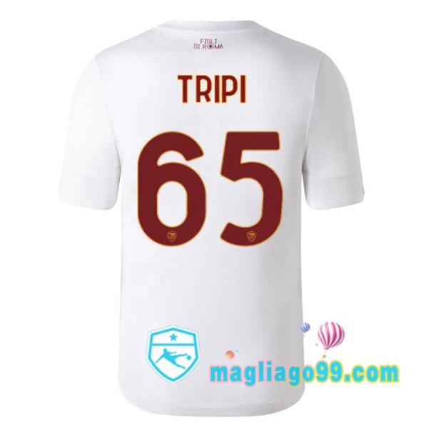 Magliago - Passione Maglie Thai Affidabili Basso Costo Online Shop | Maglia AS Roma (TRIPI 65) Seconda Bianco 2022/2023