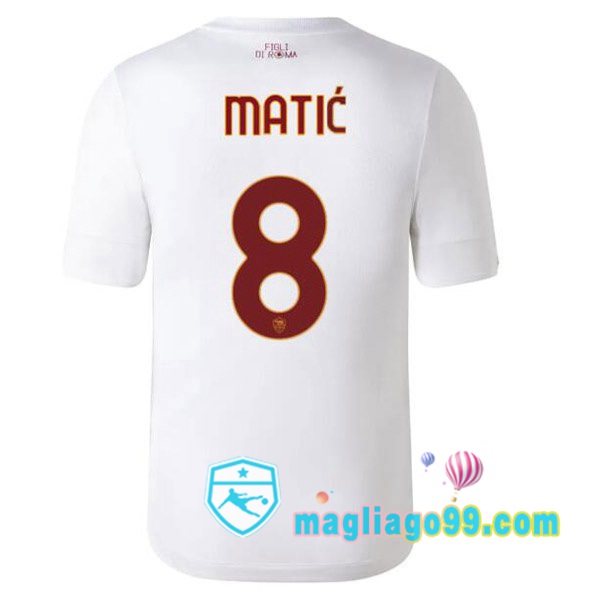 Magliago - Passione Maglie Thai Affidabili Basso Costo Online Shop | Maglia AS Roma (MATIĆ 8) Seconda Bianco 2022/2023