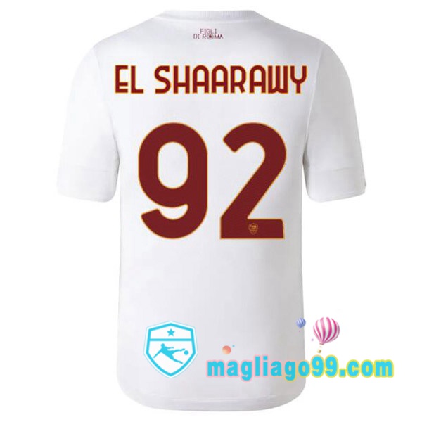 Magliago - Passione Maglie Thai Affidabili Basso Costo Online Shop | Maglia AS Roma (EL SHAARAWY 92) Seconda Bianco 2022/2023