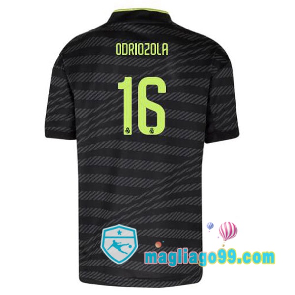Magliago - Passione Maglie Thai Affidabili Basso Costo Online Shop | Maglia Real Madrid (Odriozola 16) Terza Nero 2022/2023