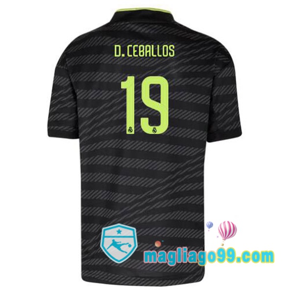 Magliago - Passione Maglie Thai Affidabili Basso Costo Online Shop | Maglia Real Madrid (D. Ceballos 19) Terza Nero 2022/2023