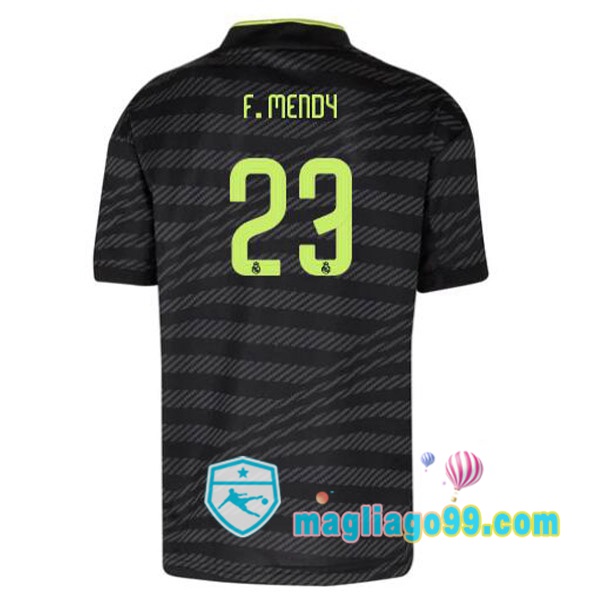 Magliago - Passione Maglie Thai Affidabili Basso Costo Online Shop | Maglia Real Madrid (F. Mendy 23) Terza Nero 2022/2023