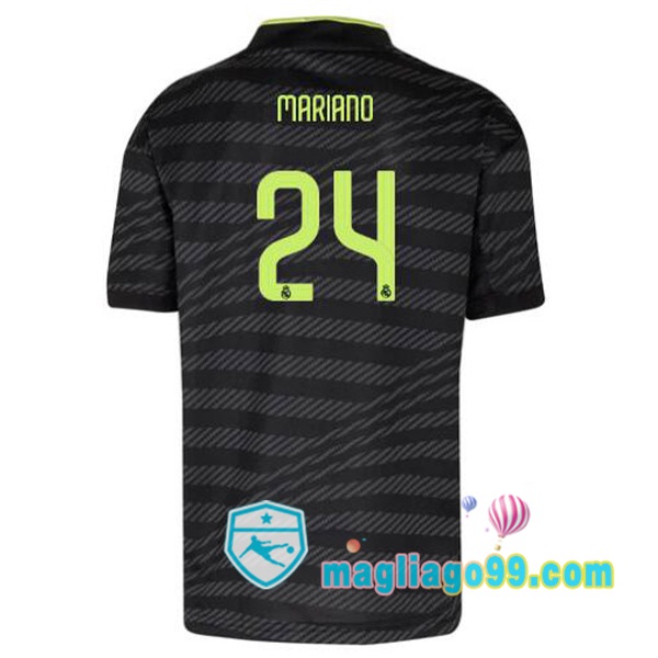 Magliago - Passione Maglie Thai Affidabili Basso Costo Online Shop | Maglia Real Madrid (Mariano 24) Terza Nero 2022/2023