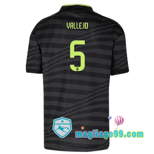 Magliago - Passione Maglie Thai Affidabili Basso Costo Online Shop | Maglia Real Madrid (Vallejo 5) Terza Nero 2022/2023