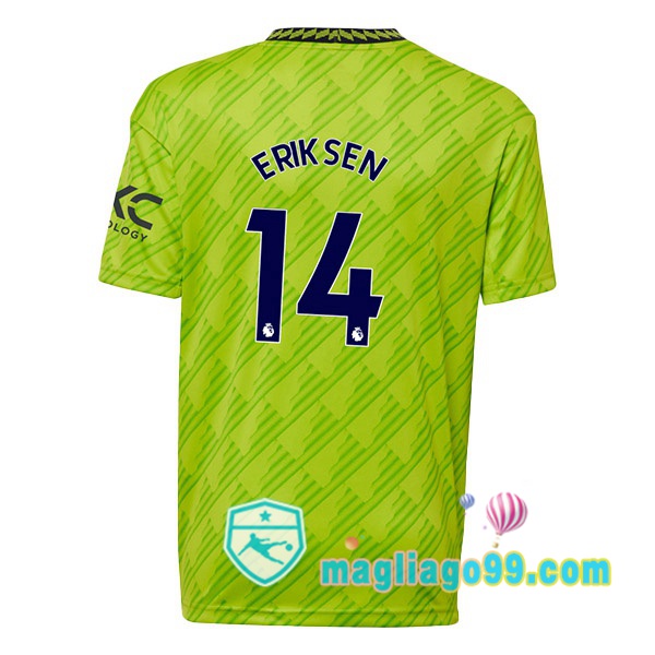 Magliago - Passione Maglie Thai Affidabili Basso Costo Online Shop | Maglia Manchester United (ERIKSEN 14) Terza Verde 2022/2023